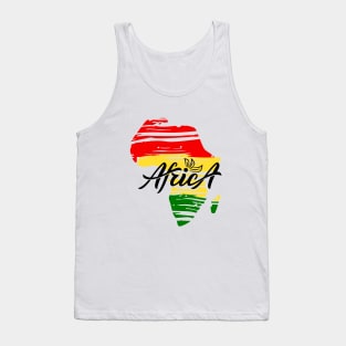 Africa silhouette map, texture effect Tank Top